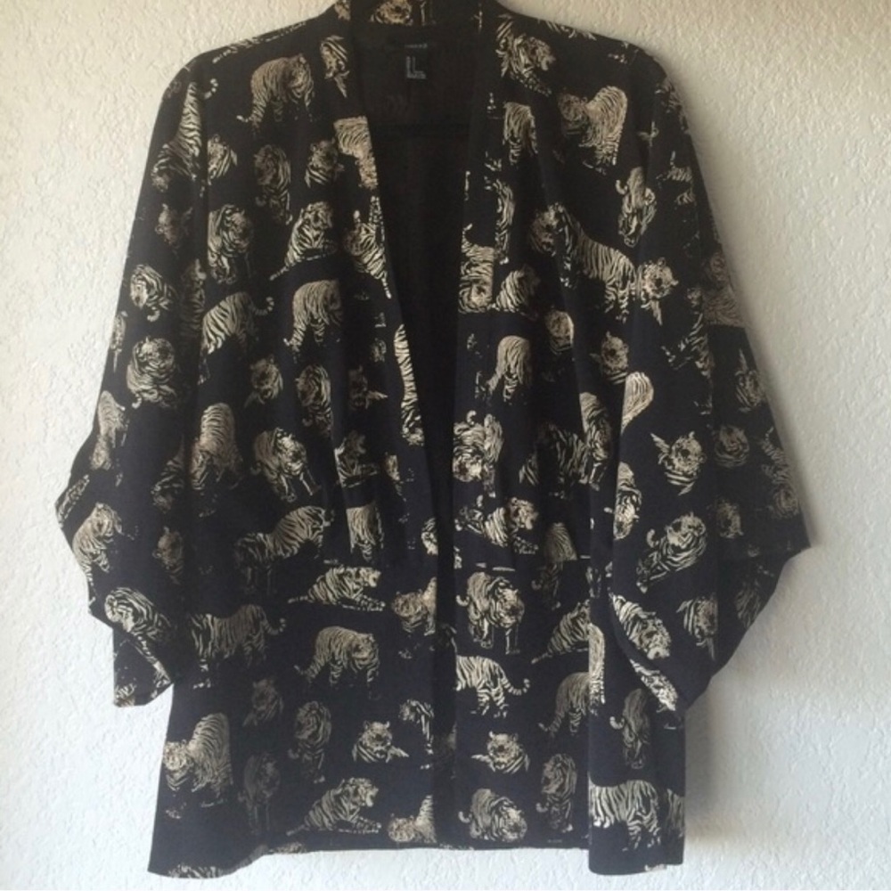 Black Tiger 🐅 Printed Oversized Kimono